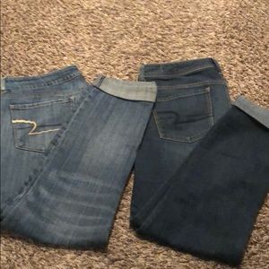 American Eagle cropped skinny jeans